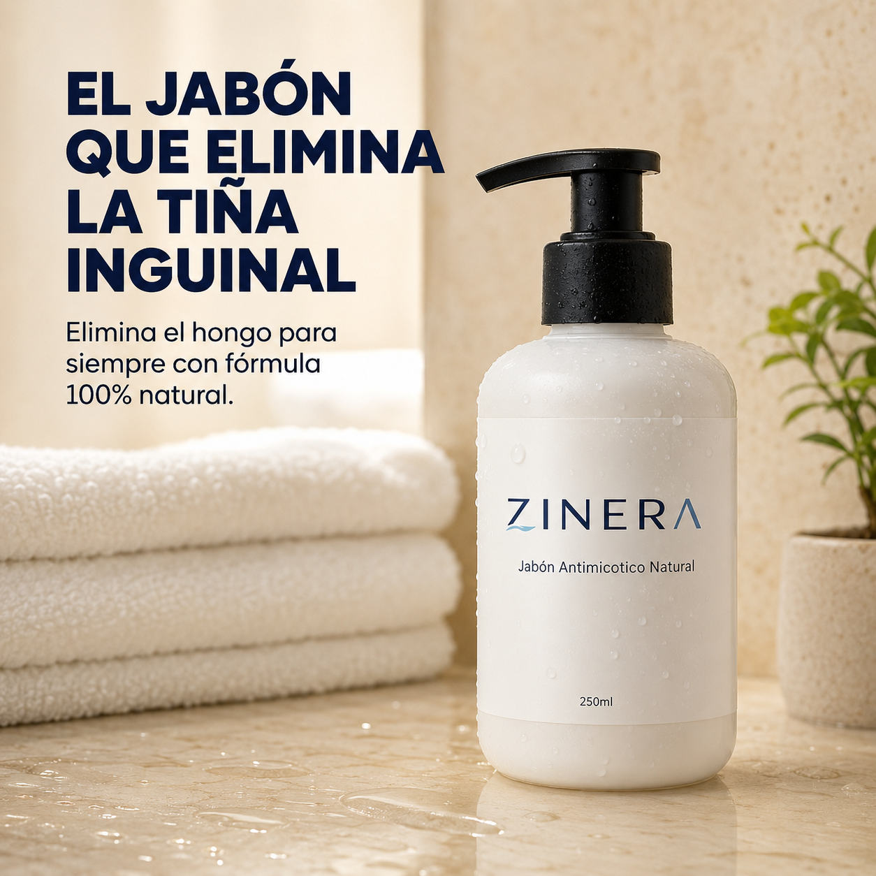 Jabón Zinera® — Antimicótico Natural para Tiña Inguinal