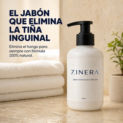 Jabón Zinera® — Antimicótico Natural para Tiña Inguinal